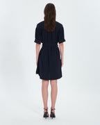 Robe courte en crêpe nocturne_3