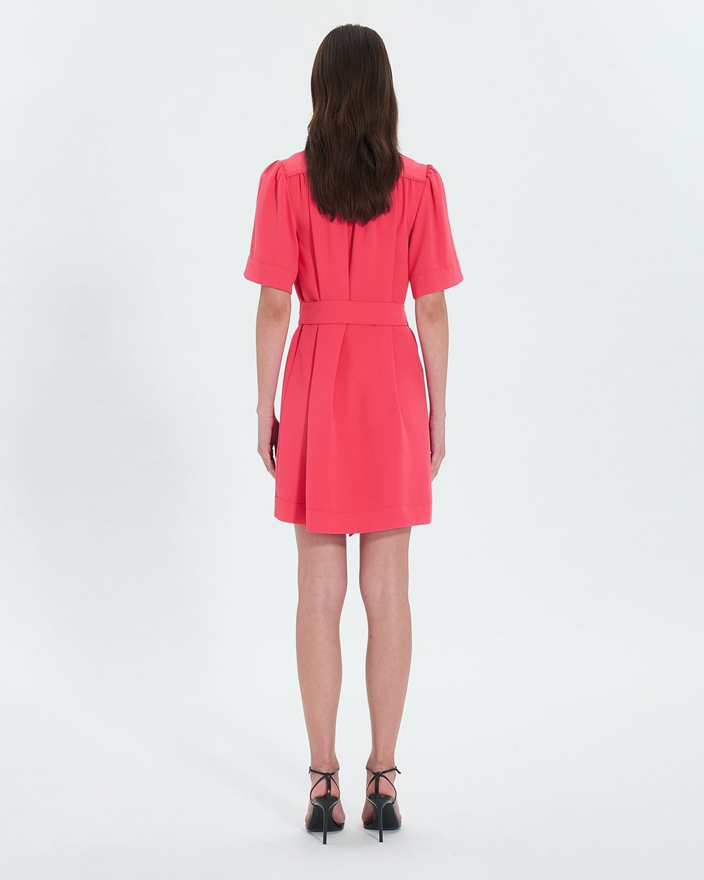 Robe droite cintrée corail_3