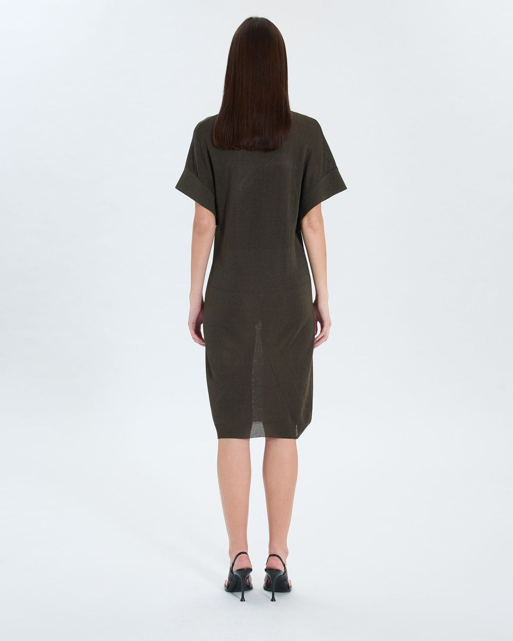 Robe en maille fine kaki_3