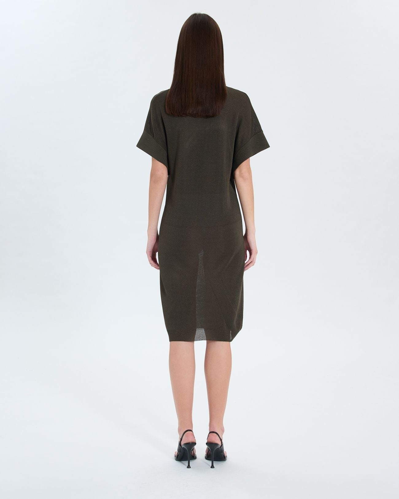 Robe en maille fine kaki_3