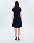 Robe courte en maille nocturne_4