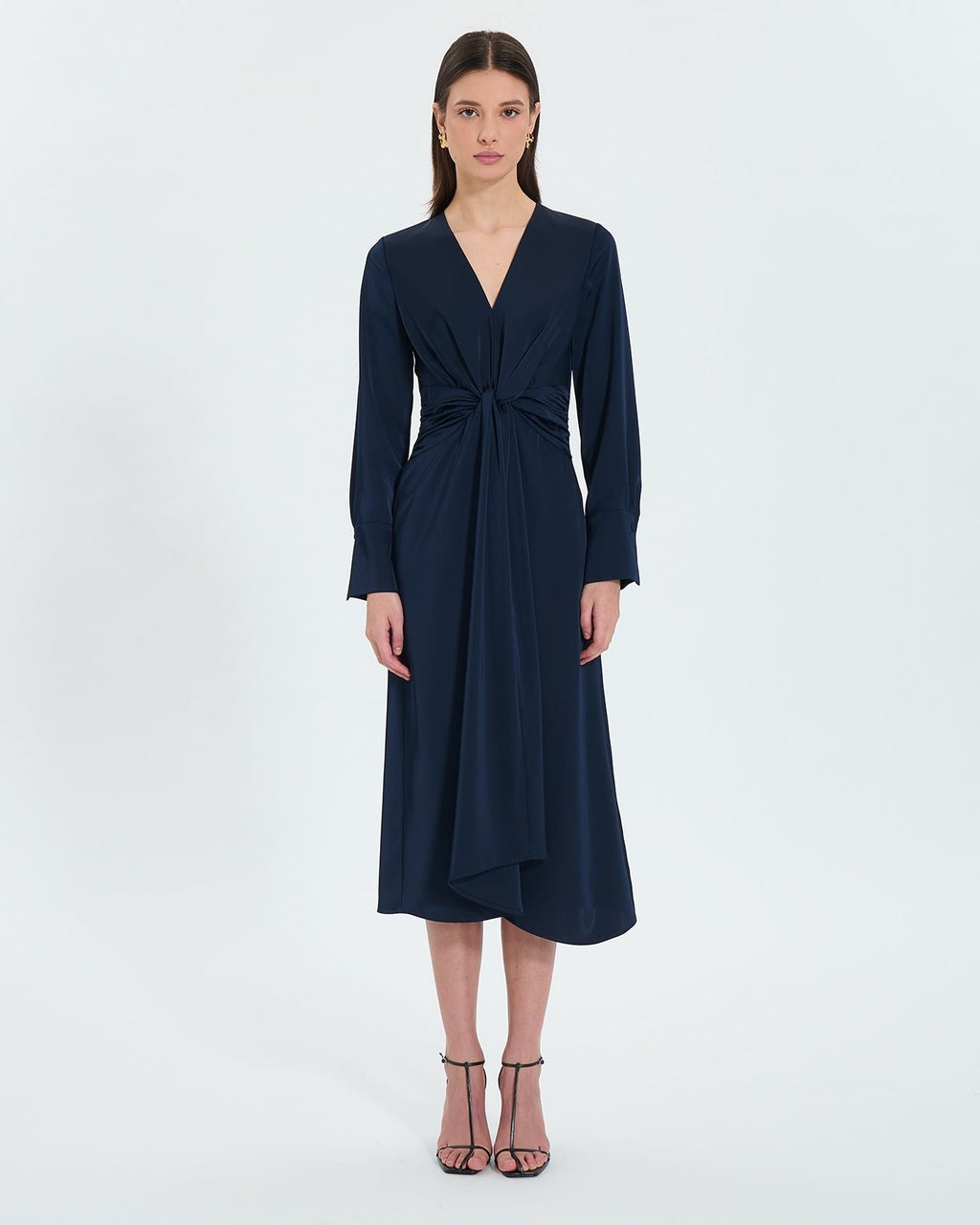 Robe longue satinée nocturne_1