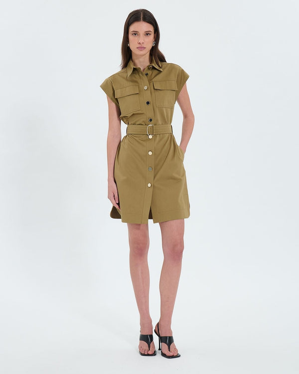 Robe chemise kaki_1