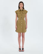 Robe chemise kaki_4