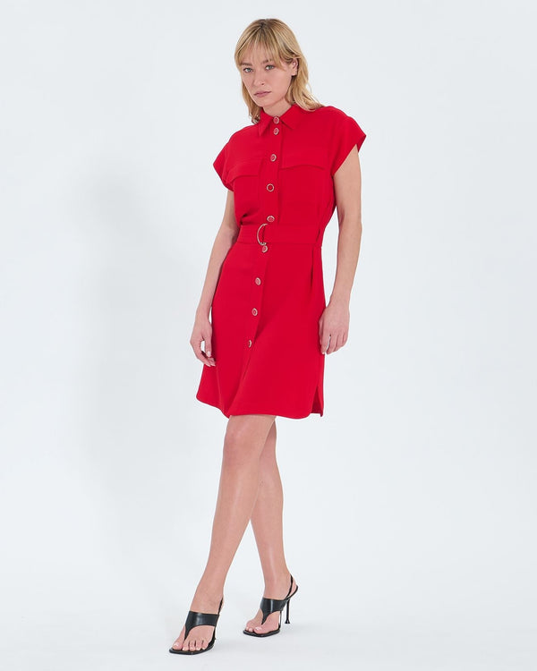 Robe chemise rouge_1