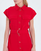 Robe chemise rouge_2