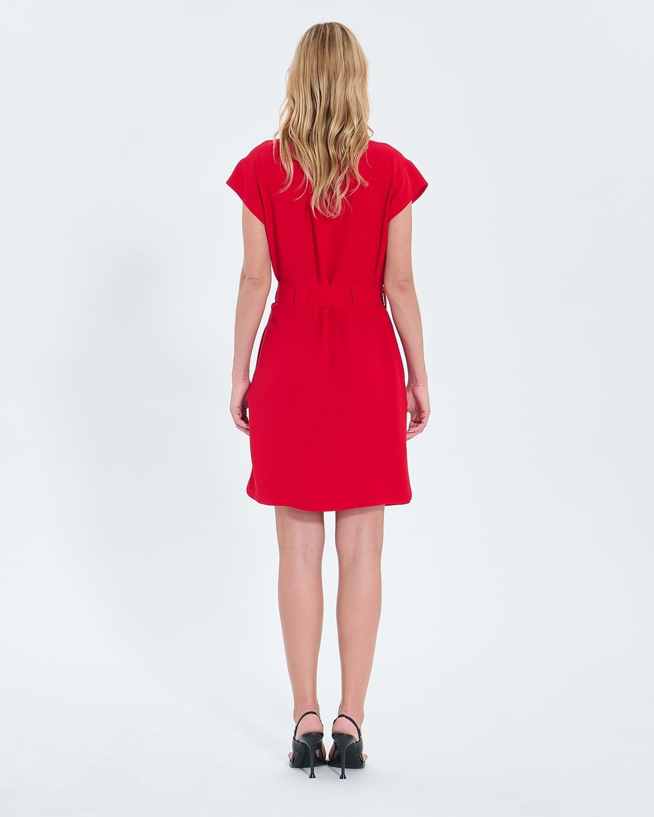 Robe chemise rouge_3