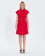 Robe chemise rouge_4