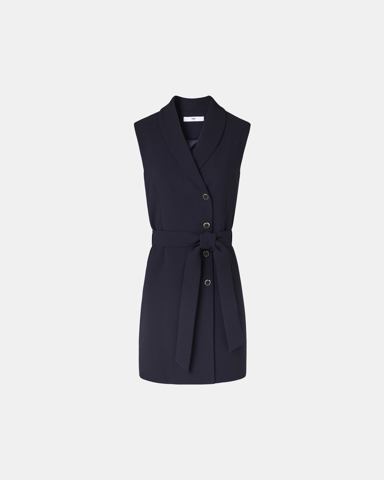 Robe portefeuille en crêpe nocturne_5