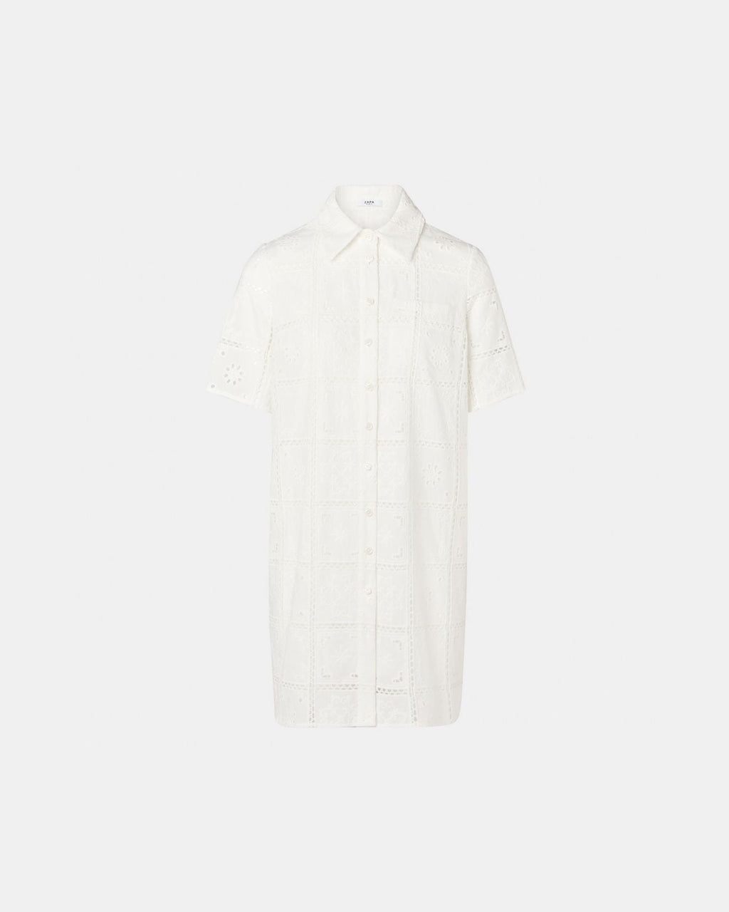 Robe mi longue à broderie anglaise écrue_5