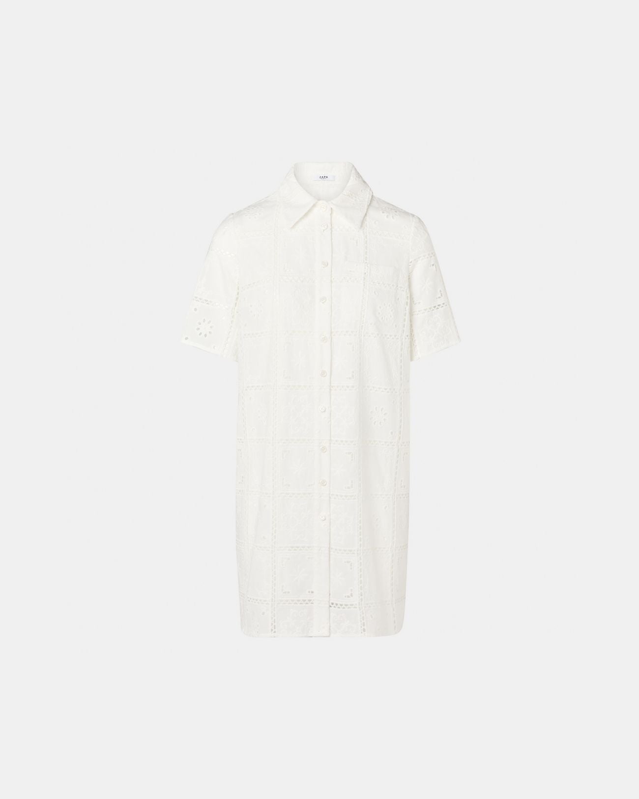 Robe mi longue à broderie anglaise écrue_5