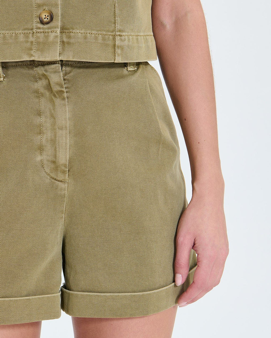 Short en jean kaki_1