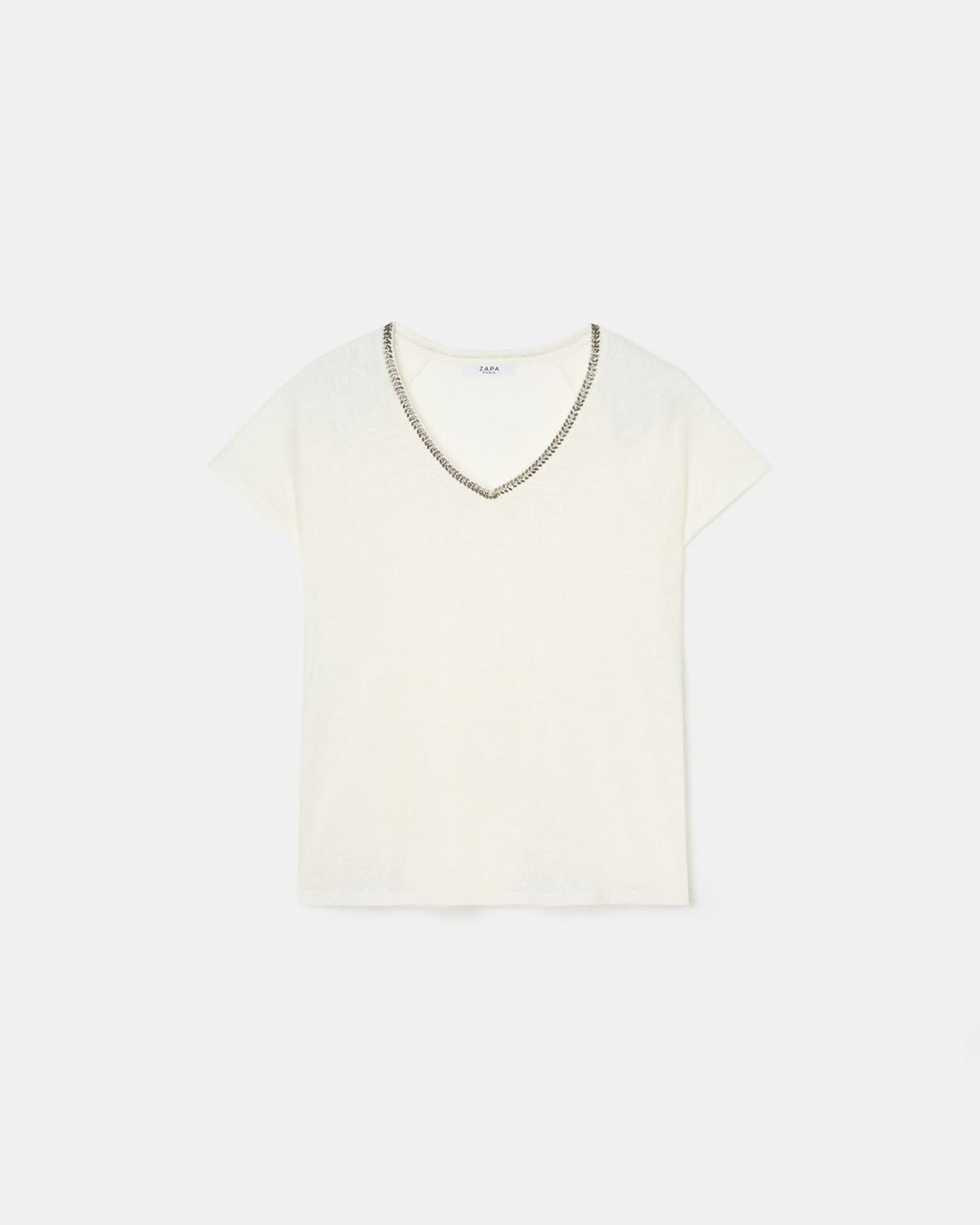 Tee-shirt en lin écru_5