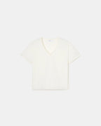 Tee-shirt ajusté en coton écru_5