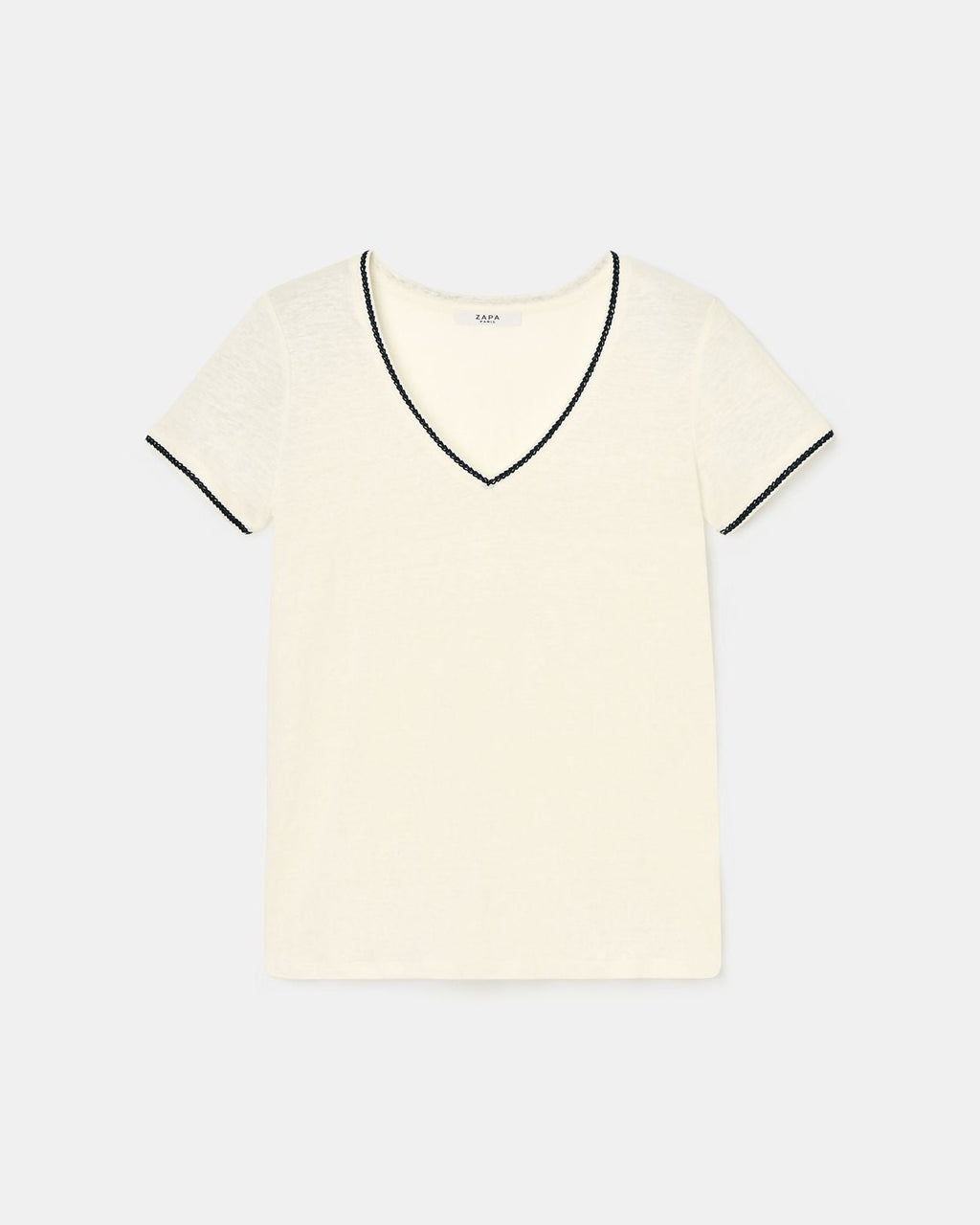 Tee-shirt en lin écru_5