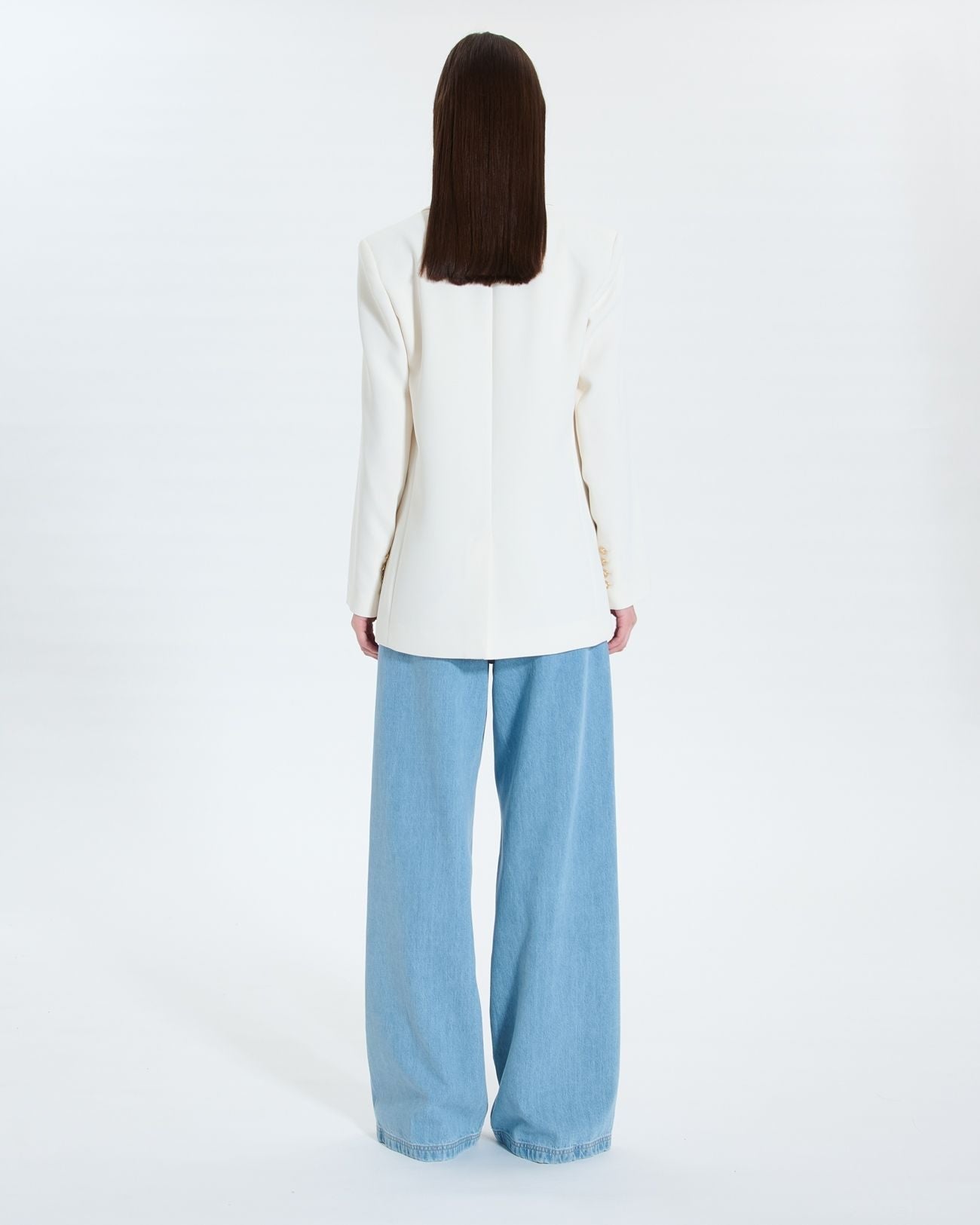 Veste de costume en crêpe écrue_3