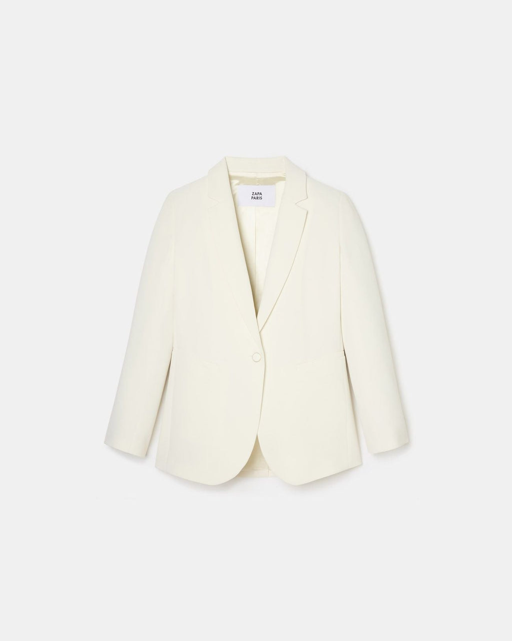 Veste de costume en crêpe écrue_5