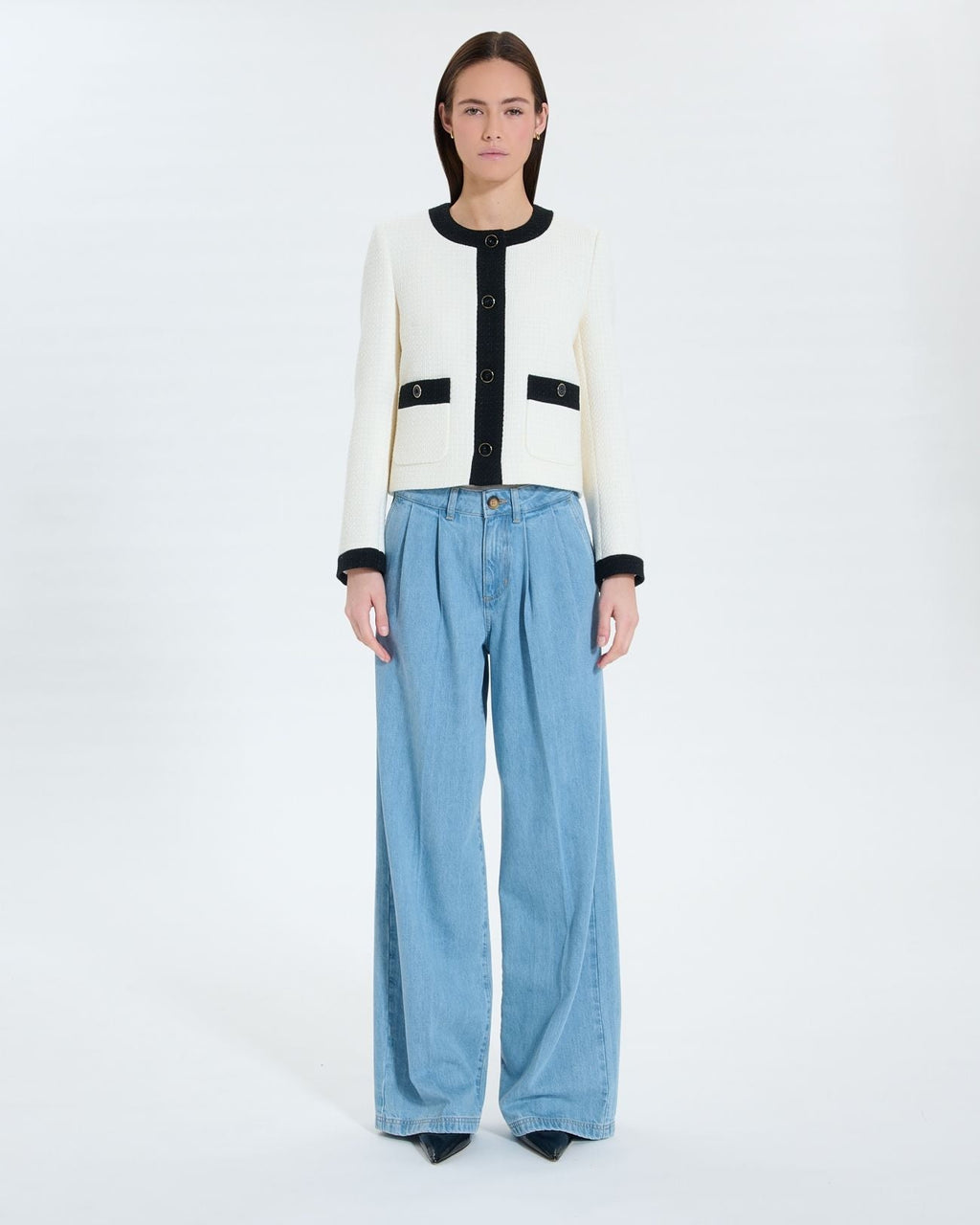 Veste en tweed écrue_4