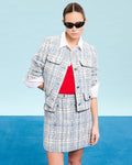 Veste en tweed bleue_1