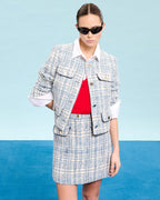 Veste en tweed bleue_1