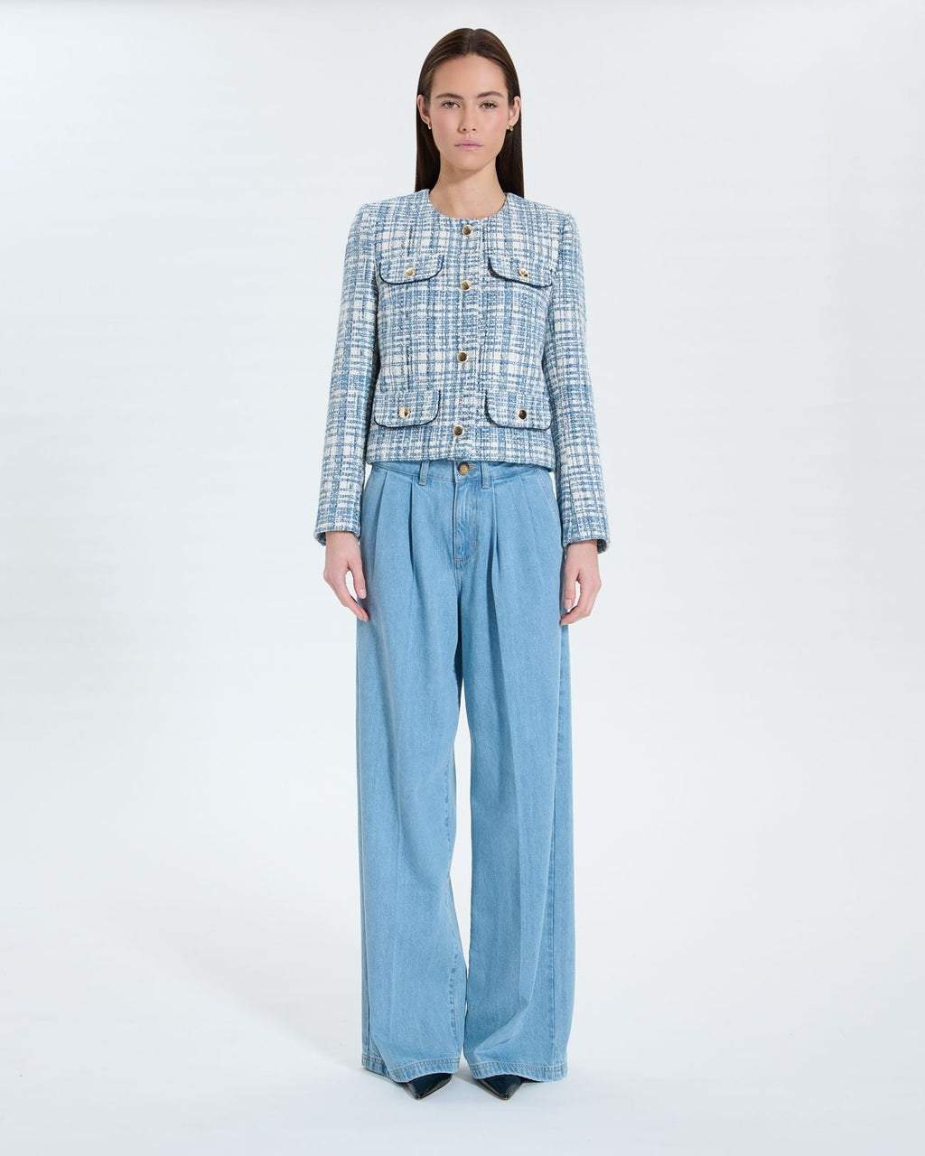 Veste en tweed bleue_5