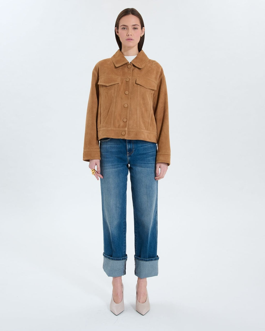 Manteau en suède beige_5