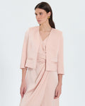 Veste courte satinée nude_1