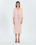Veste courte satinée nude_2