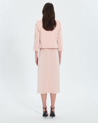 Veste courte satinée nude_3