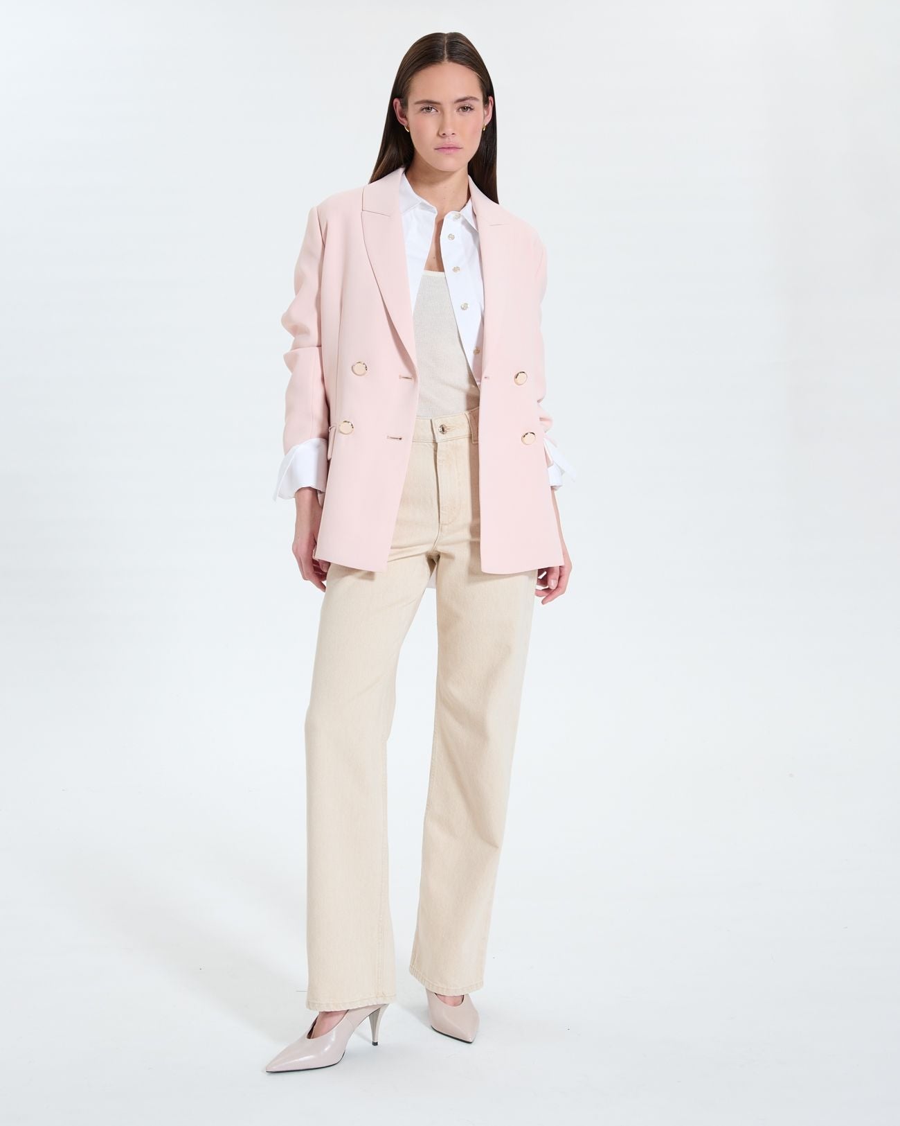 Veste de blazer nude_2