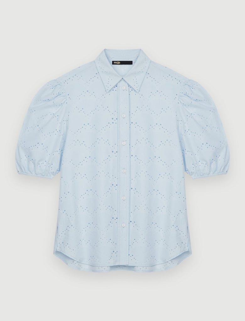 Maje - Chemise Caderie - Bleu Ciel
