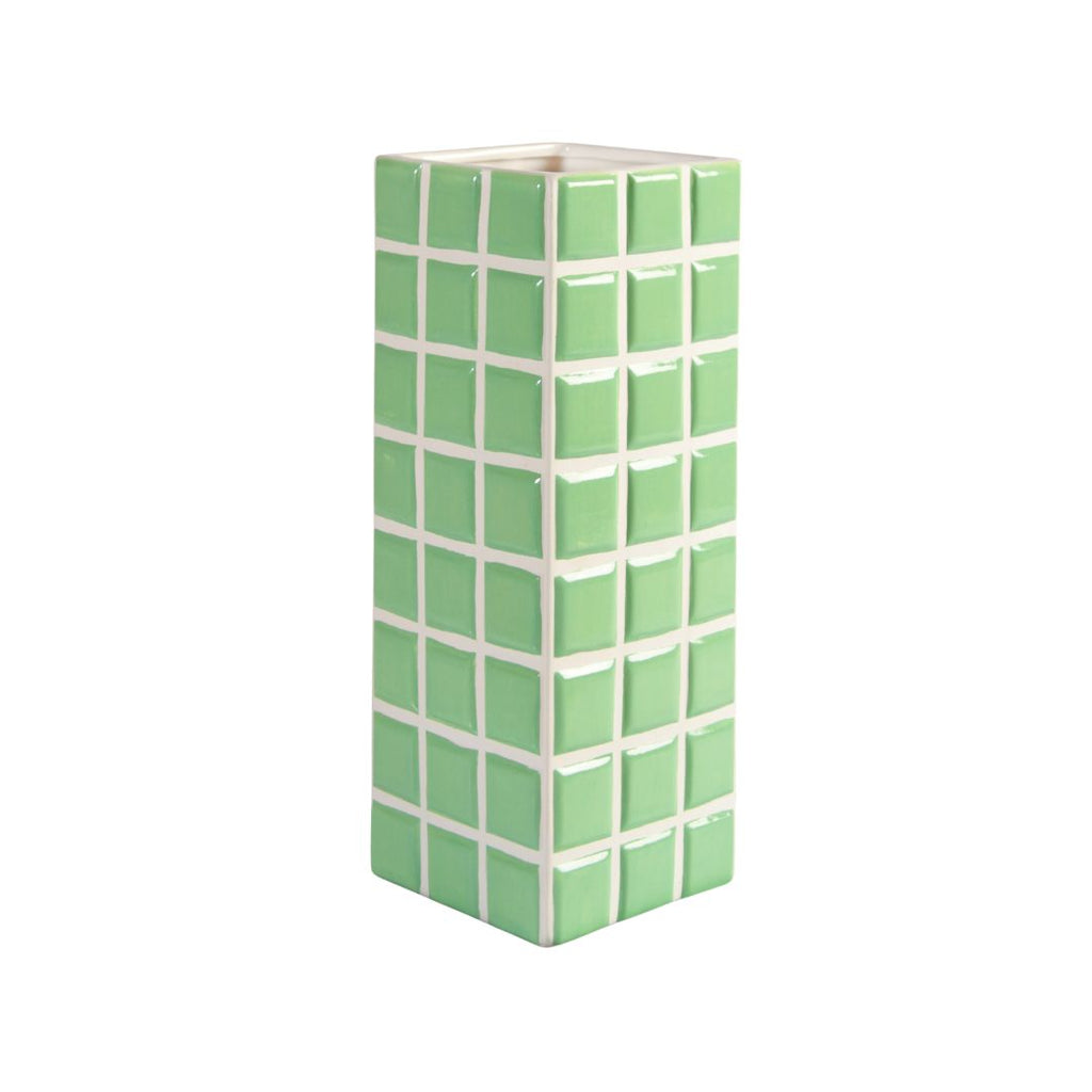 Vase-tile-aspect-carrelage-vert