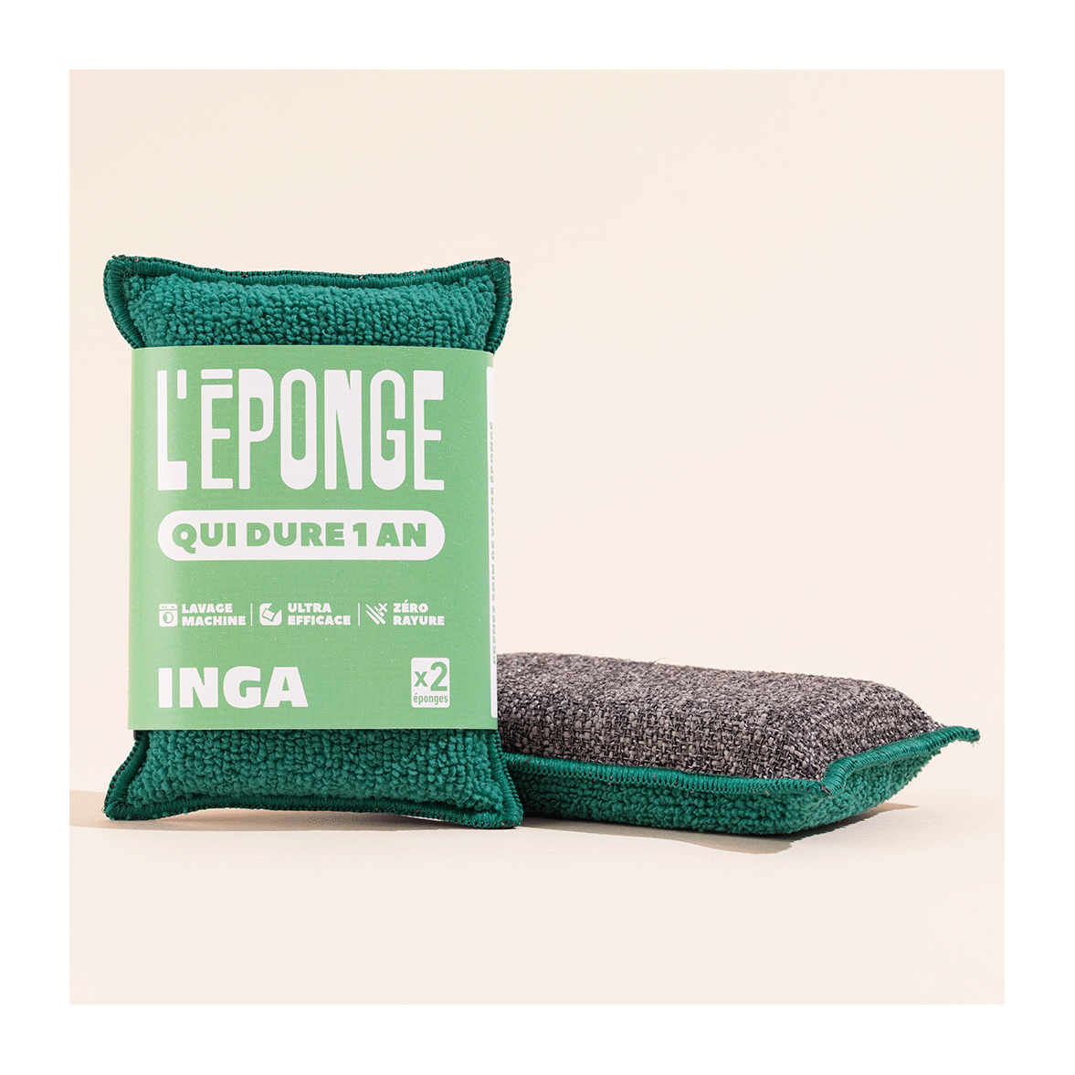 Duo D'Éponges Lavables (avec ou sans support)
