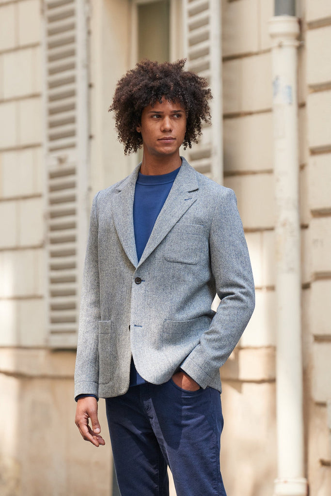 Veste Einstein - Indigo/Ecru