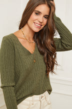 Pull W2041A - Kaki