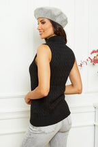 Pull Sans Manche W2102 - Noir