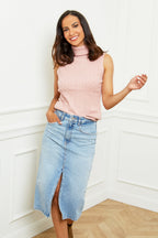 Pull Sans Manche W2102 - Rose