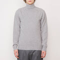 Officine Générale - Pull Col Roulé Seamless - Grey/White - Homme