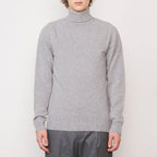 Officine Générale - Pull Col Roulé Seamless - Grey/White - Homme