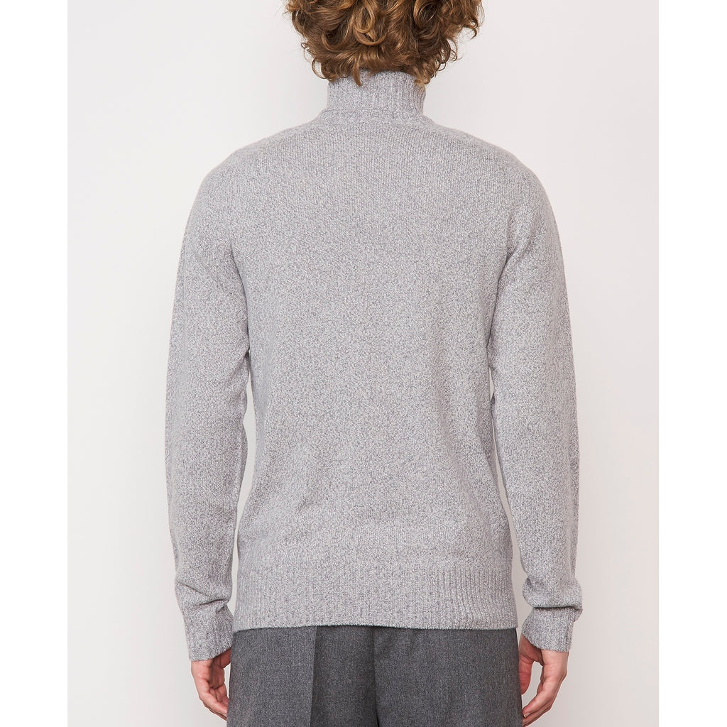 Officine Générale - Pull Col Roulé Seamless - Grey/White - Homme