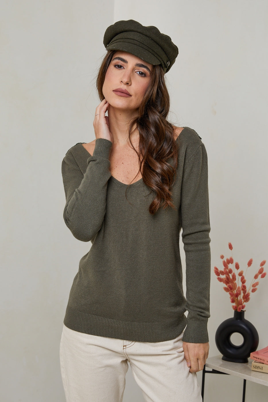 Pull W2340 - Kaki