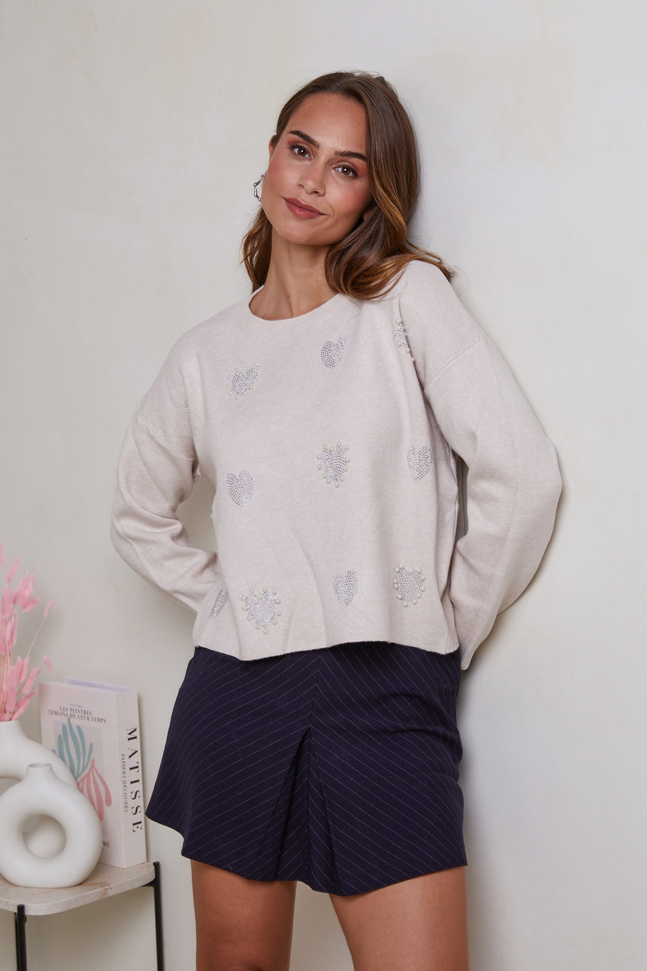 Pull W2403 - Beige