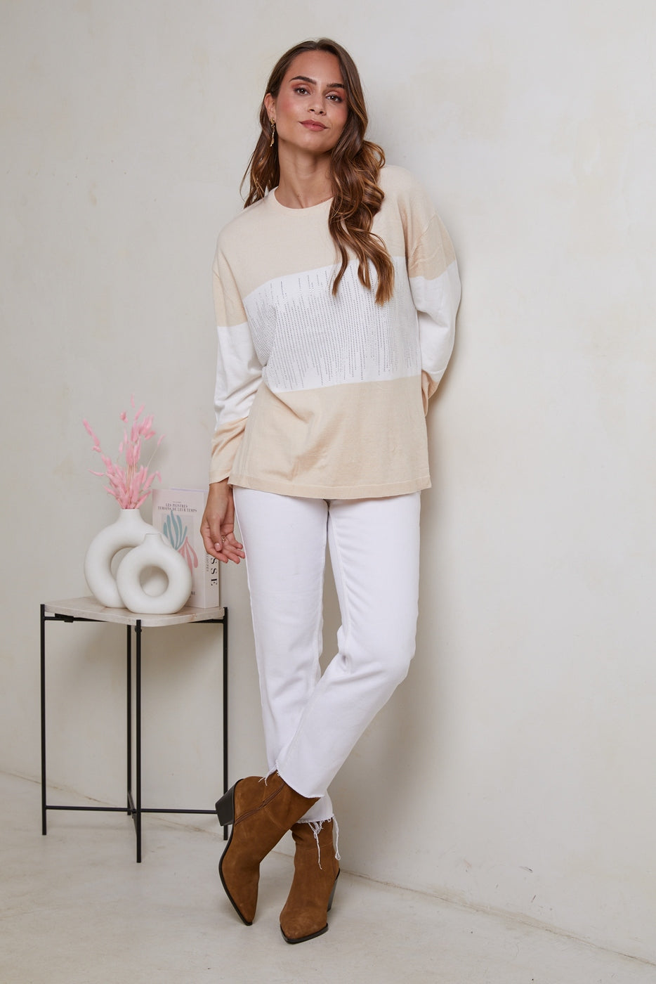 Pull W2452 - Beige