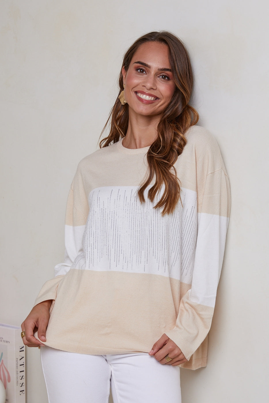 Pull W2452 - Beige