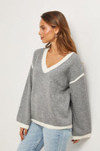 Pull - Gris/Blanc