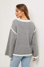 Pull - Gris/Blanc