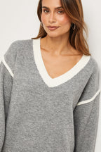 Pull - Gris/Blanc