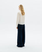 Blusa popelin blanca Duna sostenible - 4