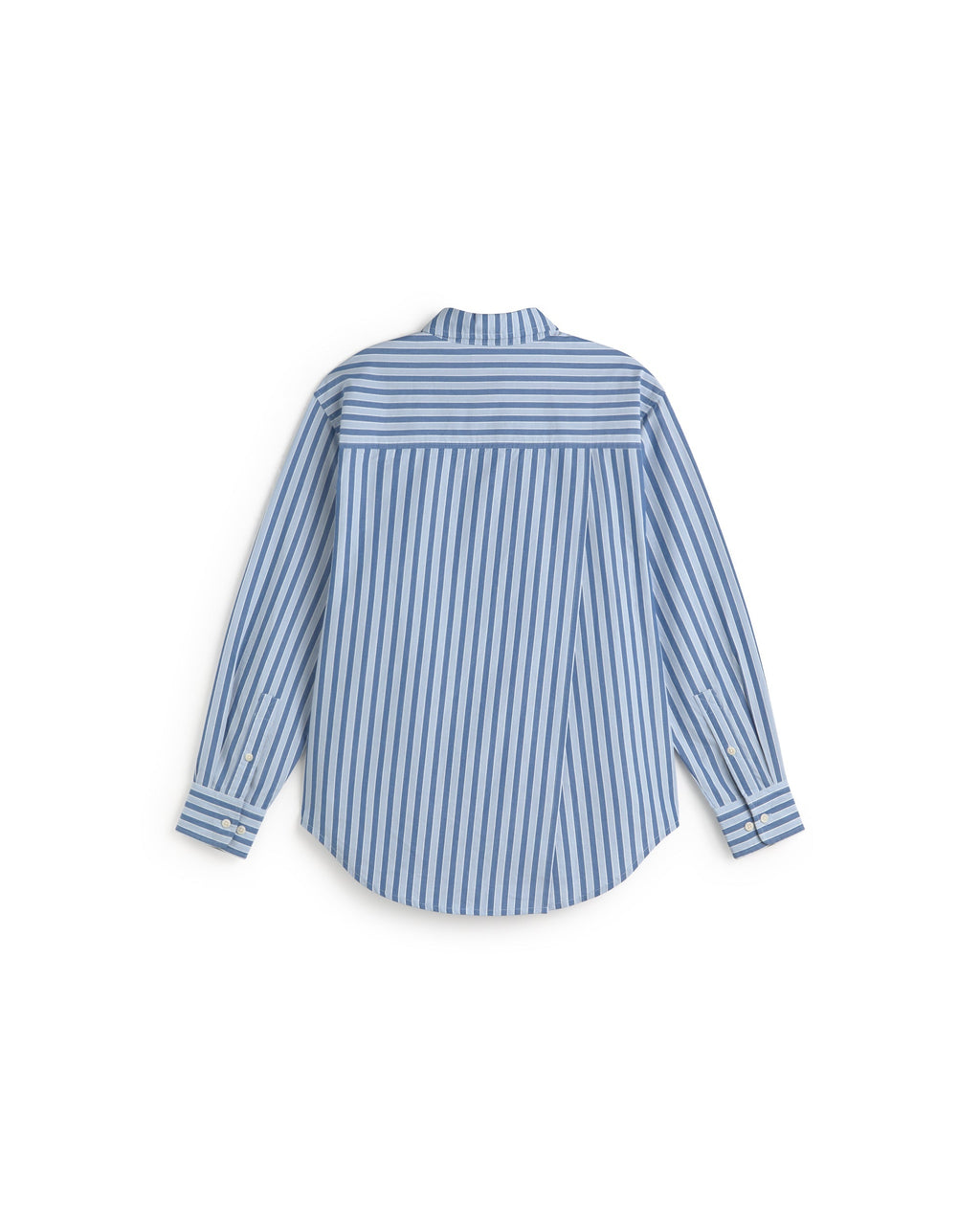 Camisa oversize rayas azul Odelia sostenible silueta - 3