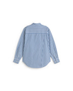 Camisa oversize rayas azul Odelia sostenible silueta - 3